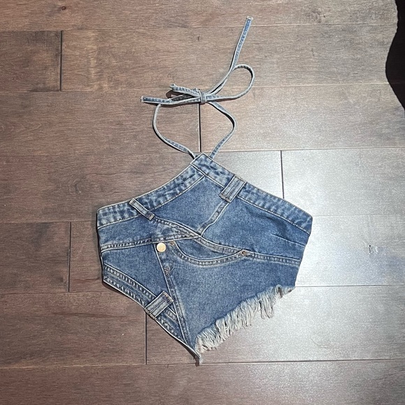 Denim halter top - Picture 5 of 7